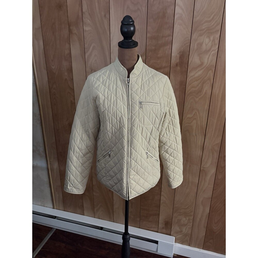 Lacoste Women’s Jacket Size 95 Us Size‎ Small Beige Full Zip Long Sleeve
